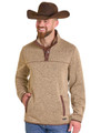 Panhandle Slim Men's Tan Melange Henley Pullover DM91C06180