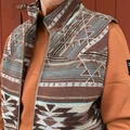 Panhandle Men's Rust Aztec Santa Fe Vest DM98C09229