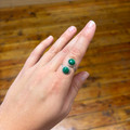 Malachite Sterling Silver Adjustable Wrap Ring