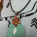 Spiny Oyster Sterling Silver Flower Cluster Pendant