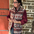 Burgundy Pin Tuck Puff Sleeve Blouse IT19647