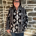 Hooey ladies Black Aztec Fleece Kodi Pullover HFP2604BKAZ