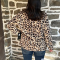 Hooey Ladies Tan Leopard Fleece Kodi Pullover HFP2604TNPR