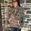 Hooey Ladies Tan Leopard Fleece Kodi Pullover HFP2604TNPR