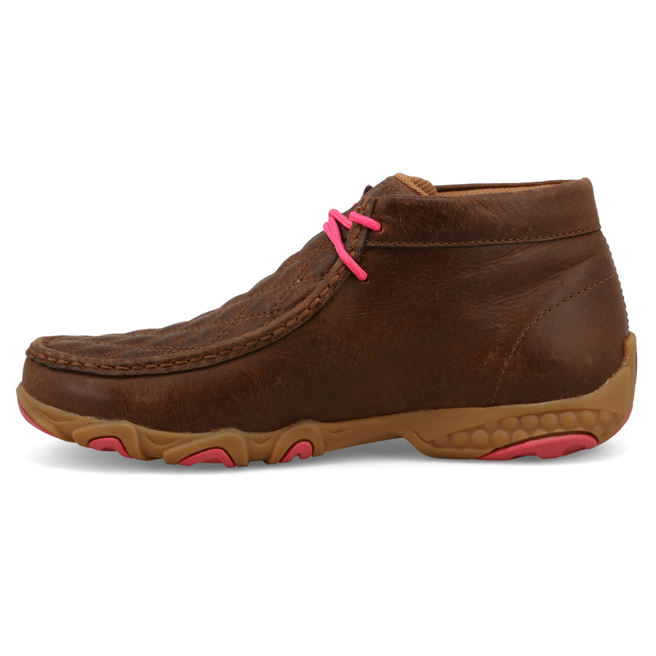Twisted X Women's Dark Tan and Pink Chukka Driving Moc WDMX004