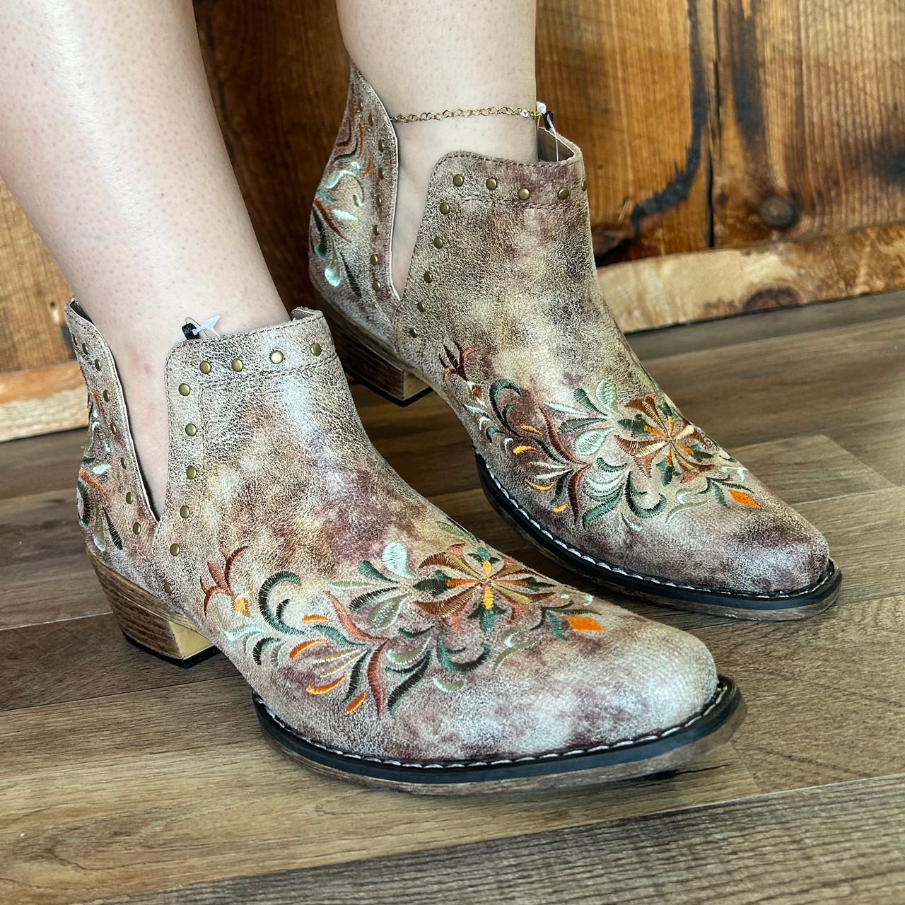 Roper Women's Floral Ava Short Boot 09-021-1567-3407 TA