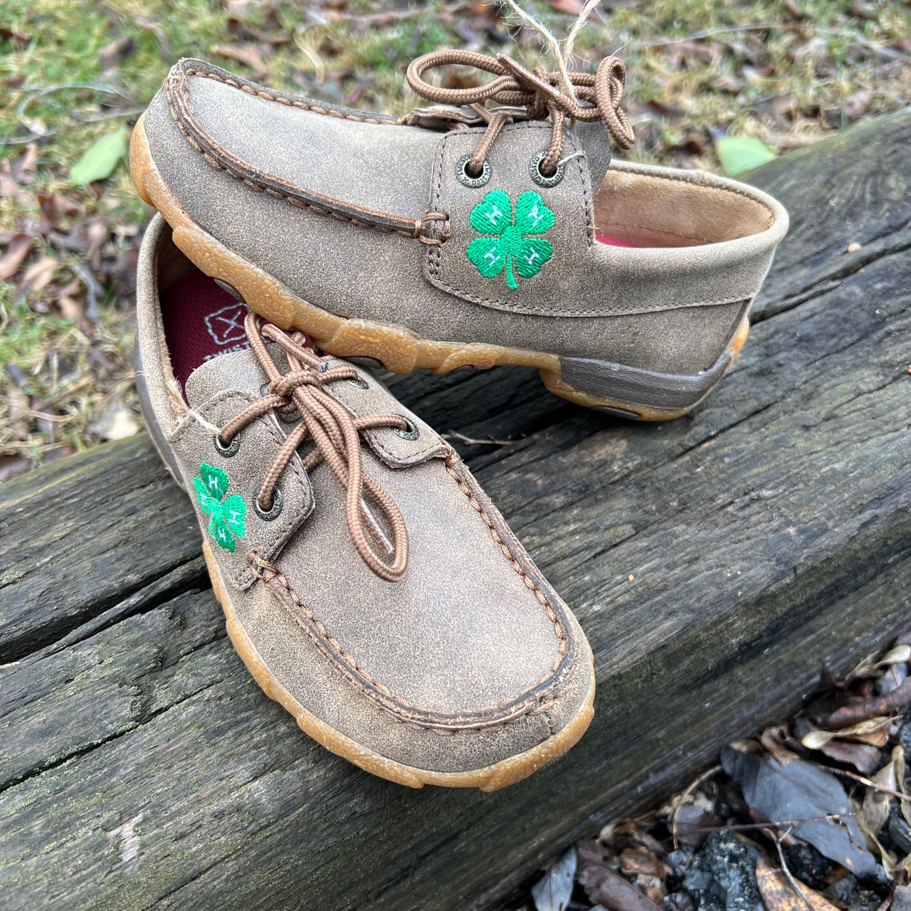 Twisted X Youth 4-H Leather Boat Shoe Driving Moc - Stockyard Style