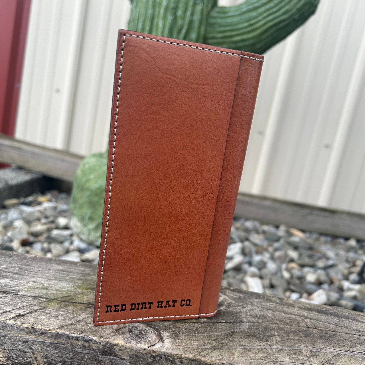 Red Dirt Rodeo Wallet with Desert Scene Patch - Stockyard Style