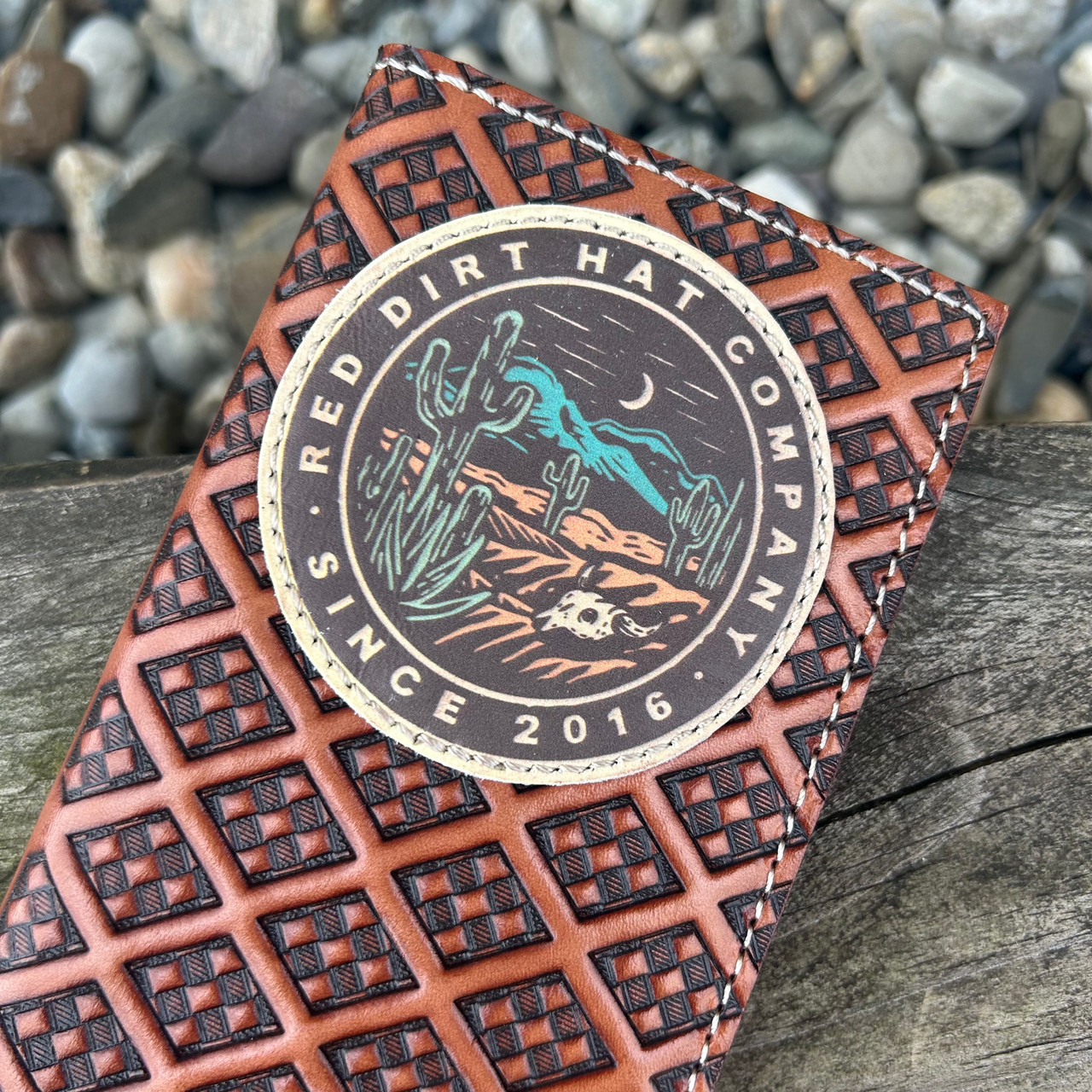 Red Dirt Rodeo Wallet with Desert Scene Patch - Stockyard Style