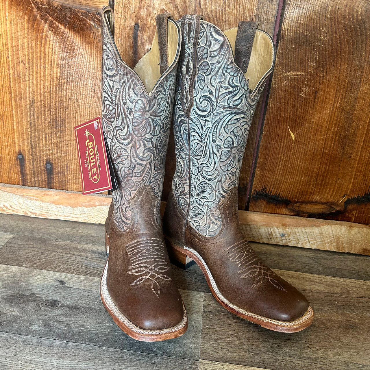 Boulet Women's Navajo Honey and Giardino Old West Square Toe Boot