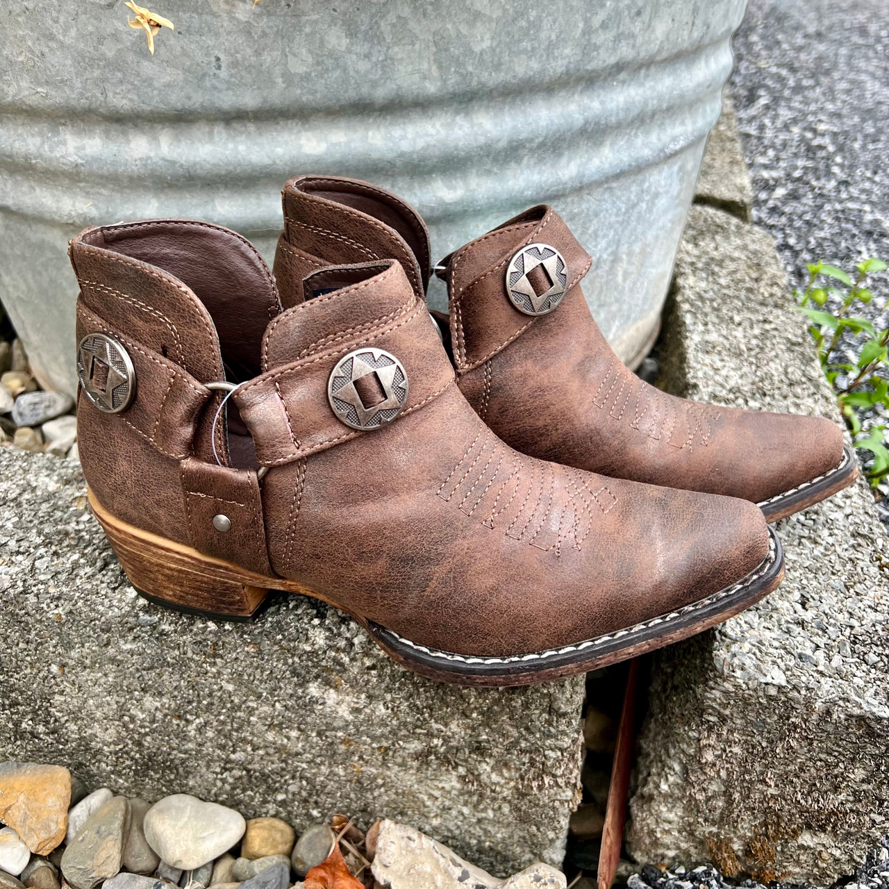 Roper Women's Ava Harness Brown Short Bootie 09-021-1567-3487 BR