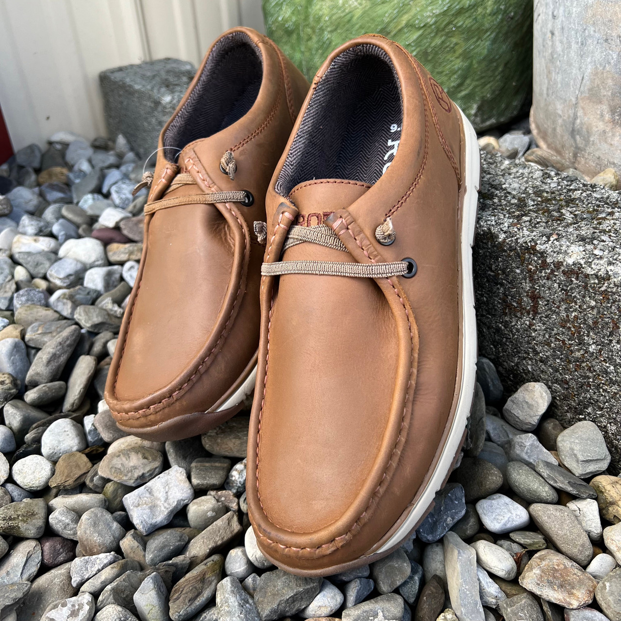 Roper Men's Tan Leather Casual Slip On Moc 09-020-0995-3453