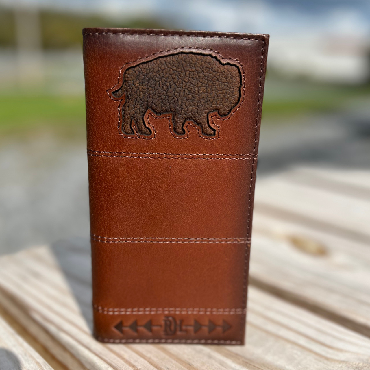 Red Dirt Hat Co. Raised Bison Rodeo Wallet 24170876W12 - Stockyard