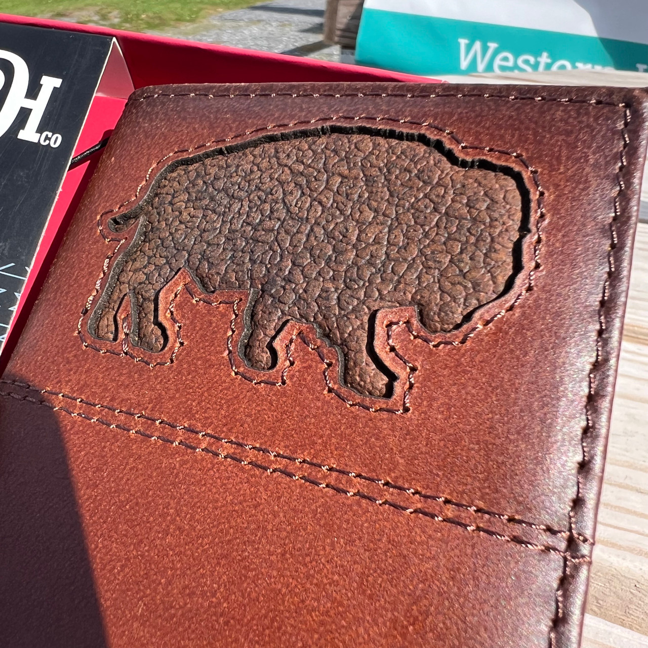 Red Dirt Hat Co. Raised Bison Rodeo Wallet 24170876W12