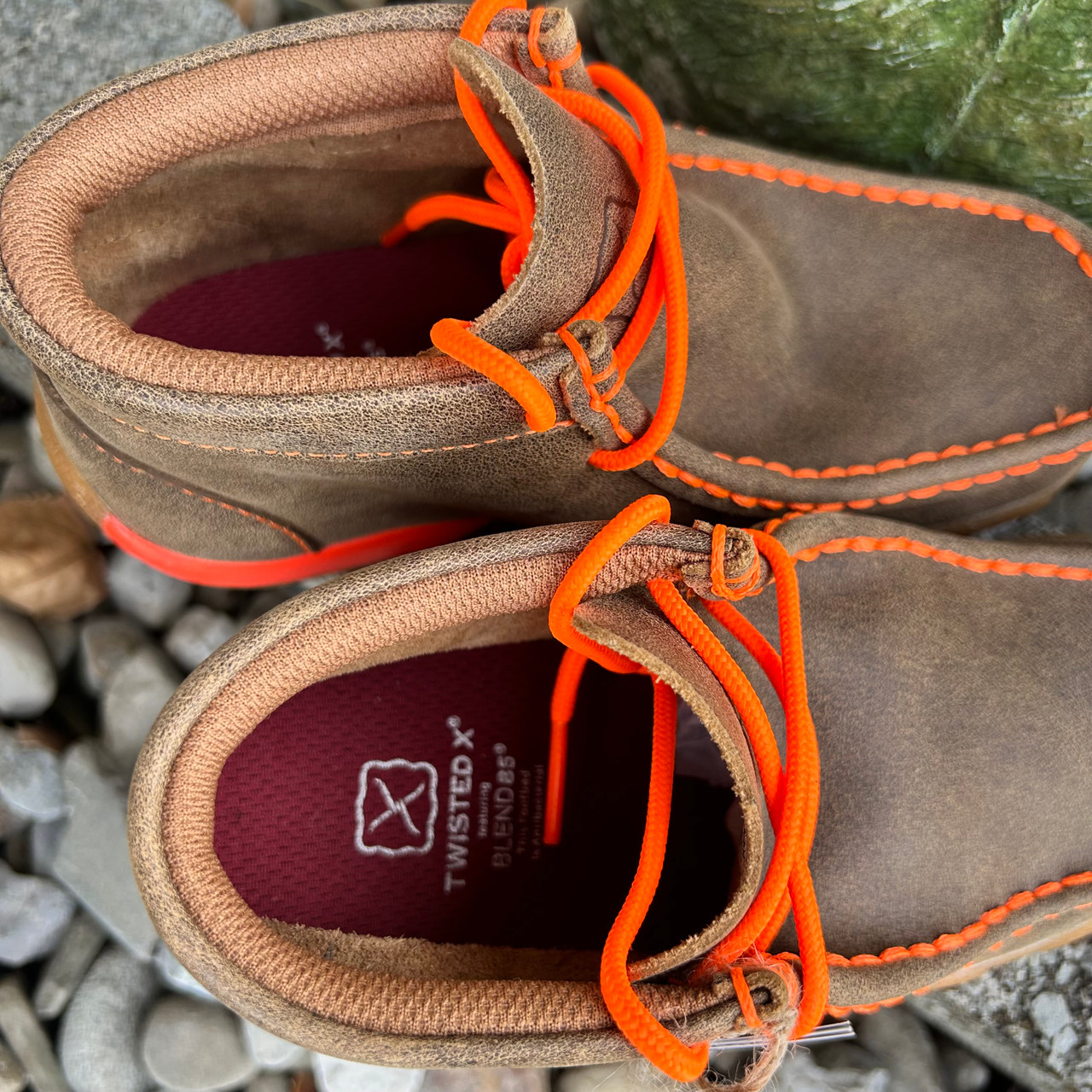 Twisted X Kid's Bomber Orange Chukka Driving Moc - Stockyard Style