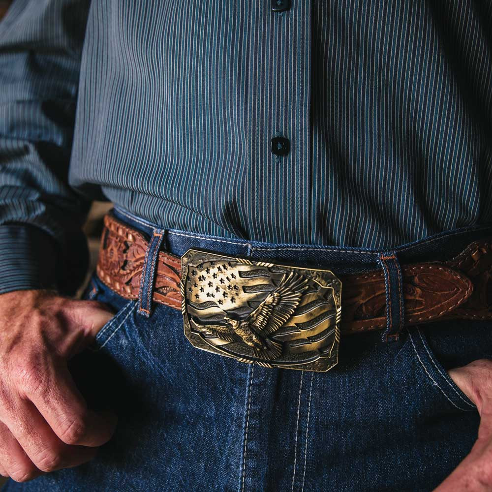 Montana Silversmiths Forever Free Heritage Attitude Belt Buckle