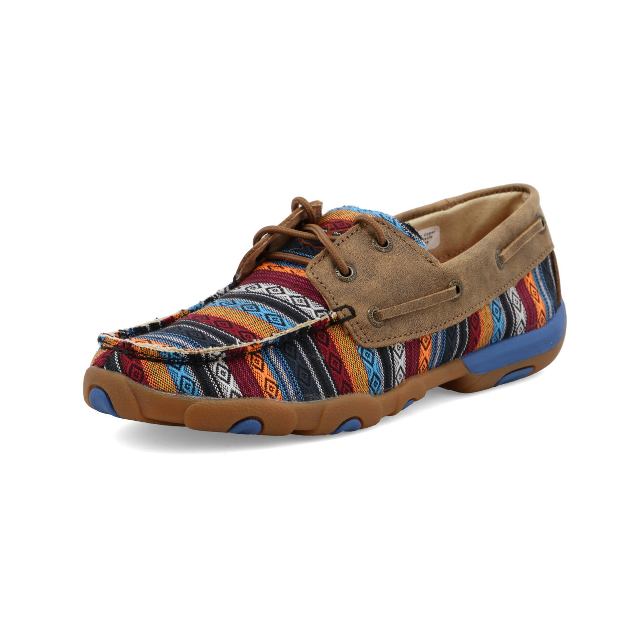Twisted X Women's Serape Canvas Boat Shoe Driving Moc WDM0076