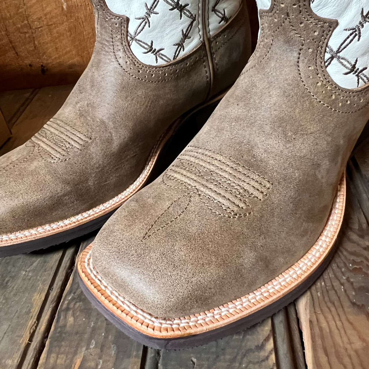 ５６５６ Twisted X Men's Bomber & White Ruff Stock Square Toe Boot