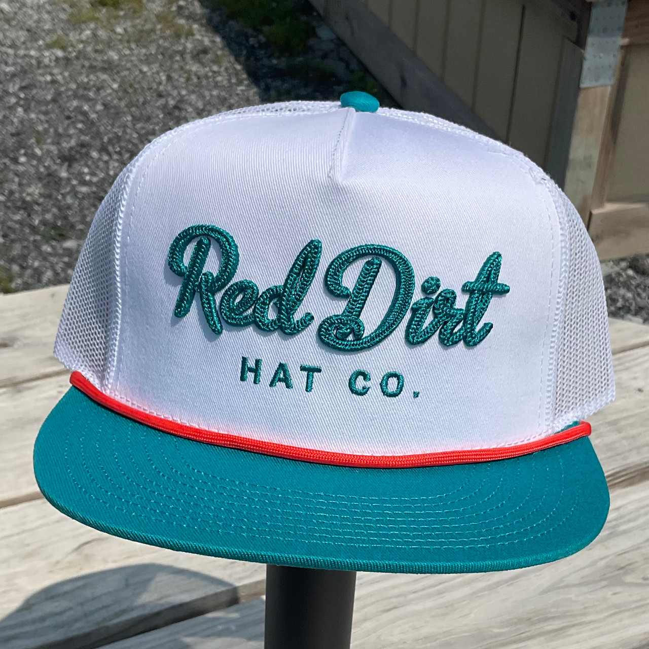 Red Dirt Hat Co. Cowboy Dan Turquoise, White & Orange Hat