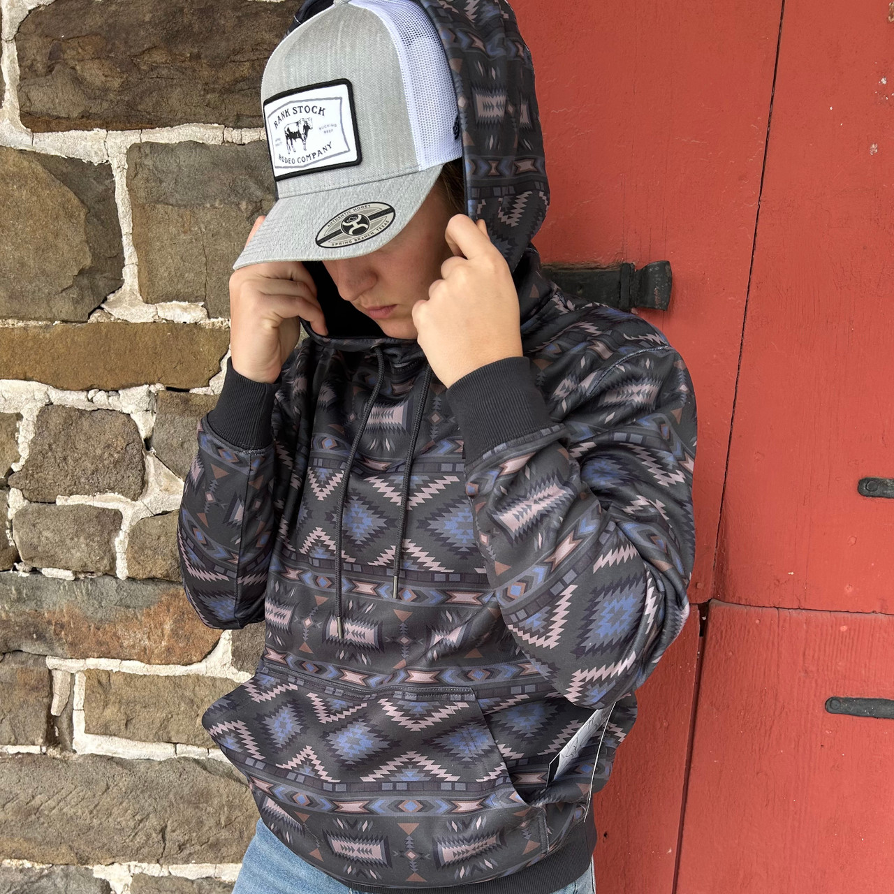 PHANTOM×UNDER R BlackCollectionZIPHOODIE Streetwear × Vintage Phantom troupe zip up (washed black