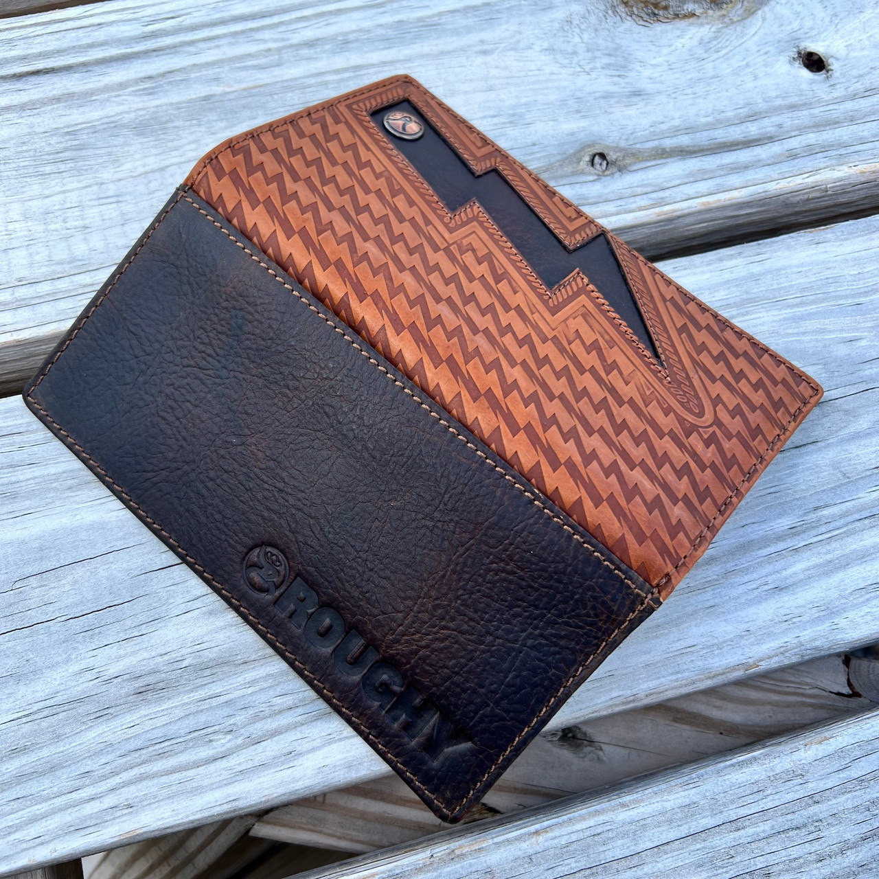 Hooey Zemi Black Lightning Basketweave Rodeo Wallet - Stockyard Style
