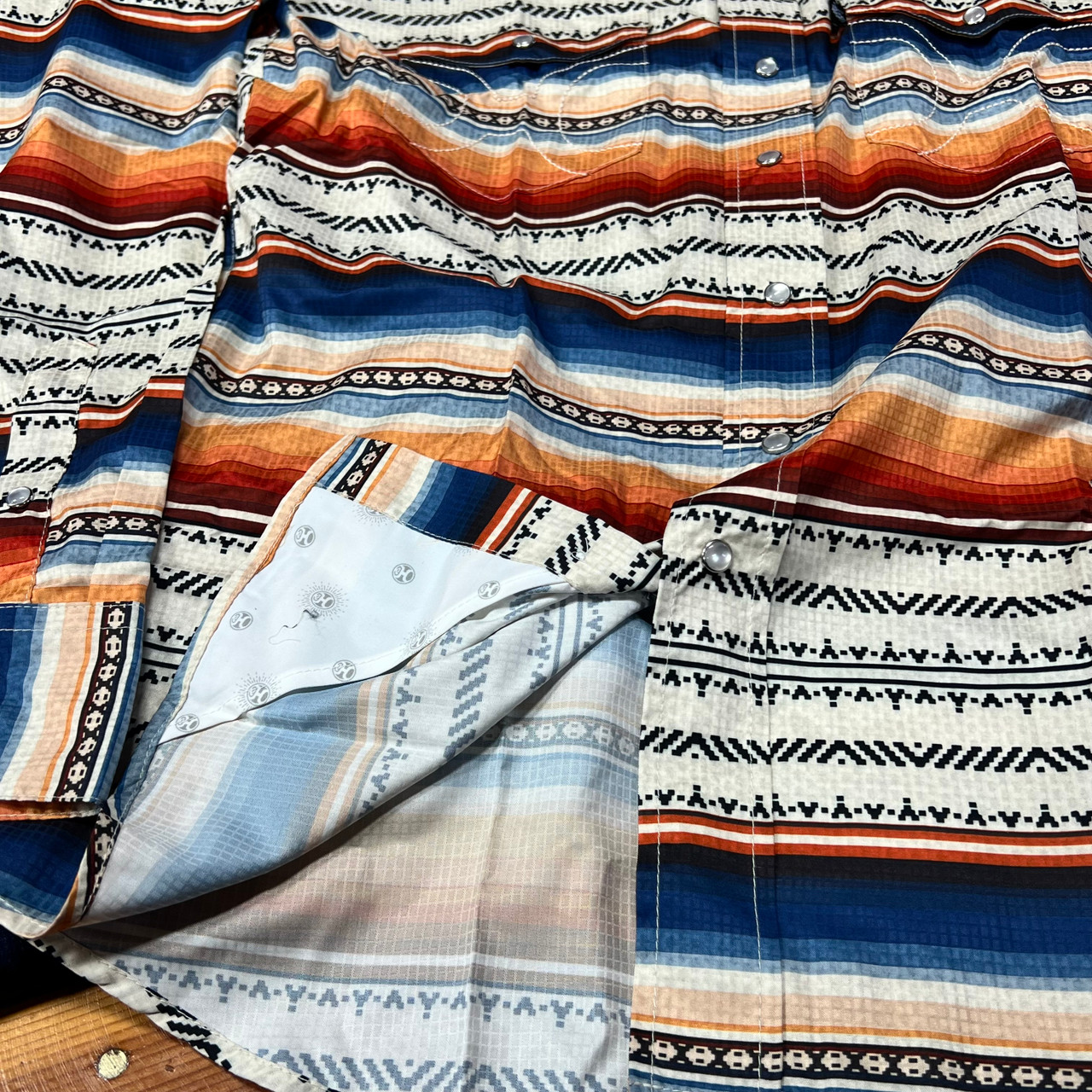 Hooey Men's Sol Multi Color Serape Long Sleeve Pearl Snap Shirt