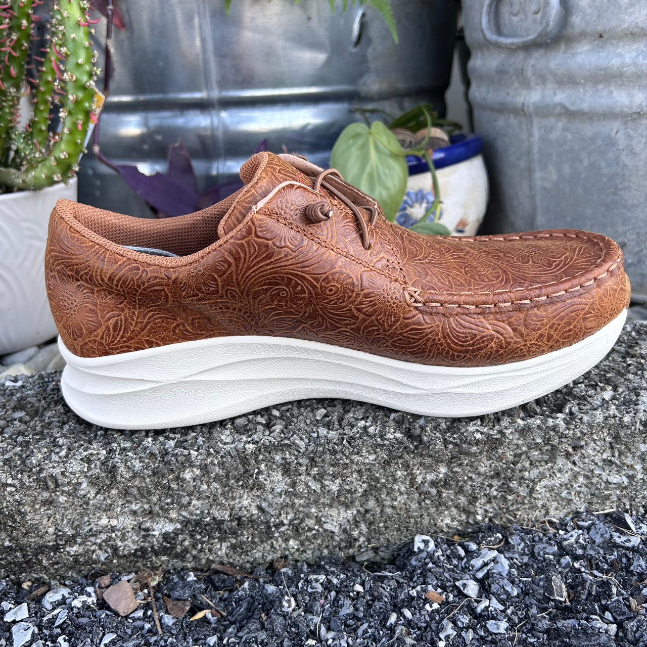 Twisted X Women's Floral Embossed Spice Ultralite Shoe - Stockyard