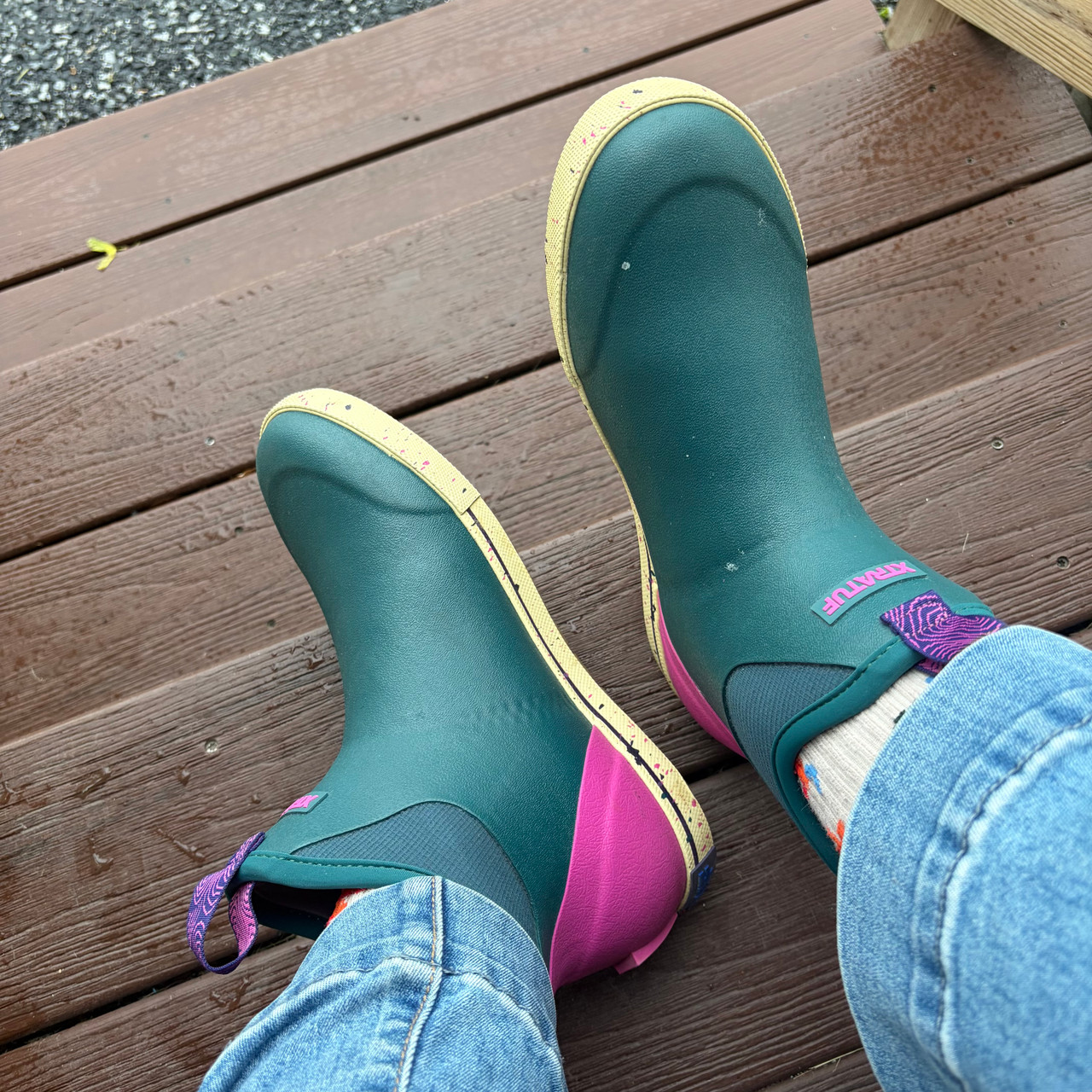 XtraTuf Women's Transformative Teal Camp Ankle Deck Boot