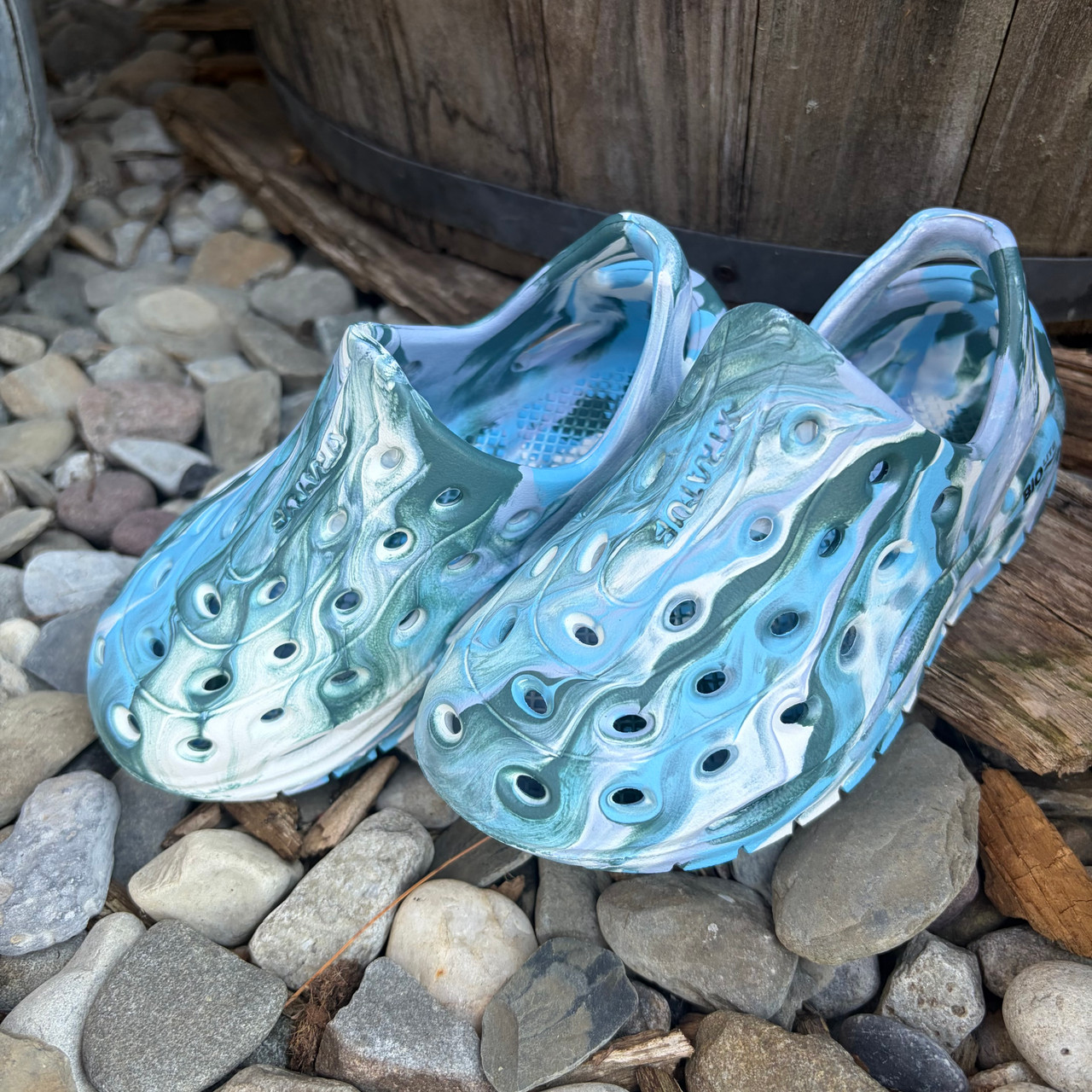 XtraTuf Kids Sea Swirl Riptide Sandal - Stockyard Style