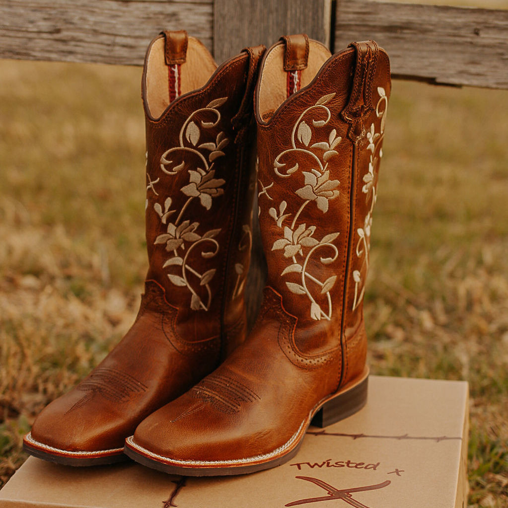 Twisted X Women's Ruff Stock Embroidered Floral Boots WRS0025