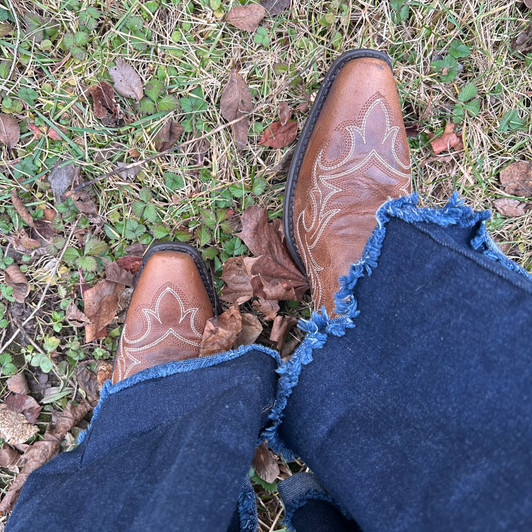 TuffRider Women Cody Embroidered Leather Snip Toe Western Boots 30156-21