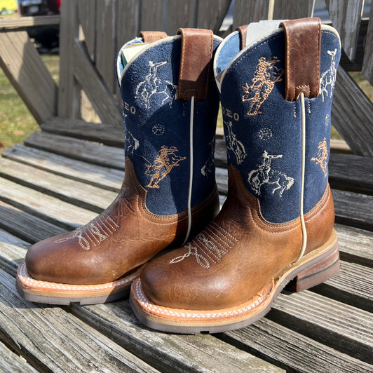 Roper Little Kid's Rough Stock Square Toe Boots 09-018-7023-8574 TA