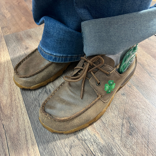 Twisted X Youth 4-H Leather Boat Shoe YDM0054