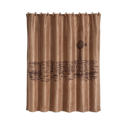 Paseo Road Jasper Embroidered Landscape Shower Curtain