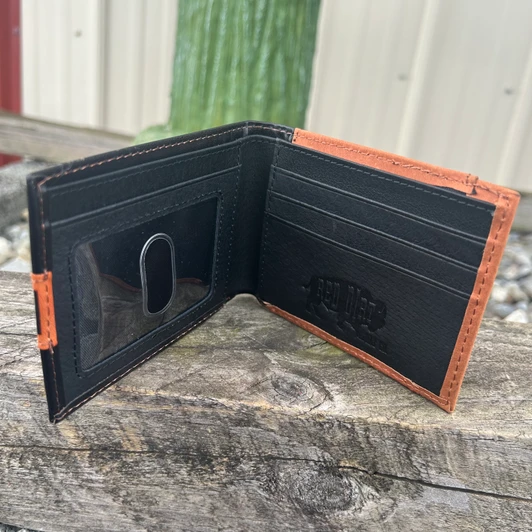 Red Dirt Bifold Wallet with Aztec and Bison Design