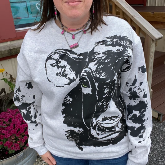 Cow Spots Oatmeal Pullover Sweatshirt