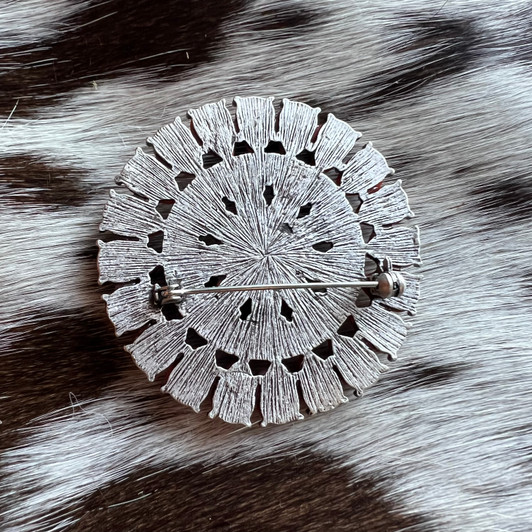 Orange Flower Cluster Pin 167125