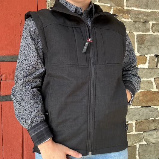 STS Ranch Men's Black Weston Soft Shell Vest