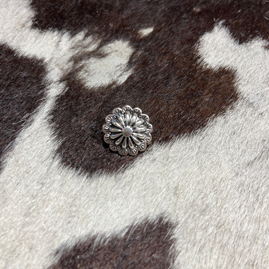 Stamped Silver Flower Pin 167214