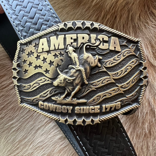 Montana Silversmiths Cowboy Since 1776 Attitude Belt Buckle A1002C