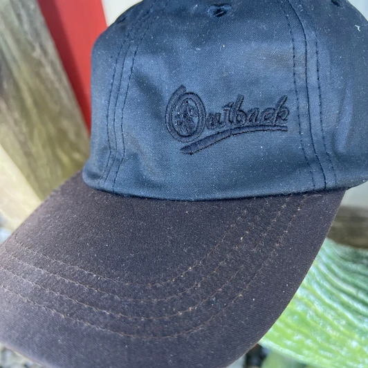 Outback Trading Black Oilskin Cotton Slugger Hat 1483-BLK