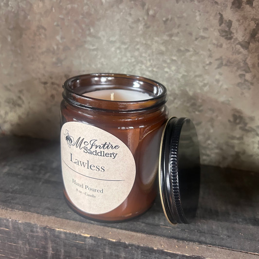 McIntire Saddlery 8oz Hand Poured Candle - Lawless