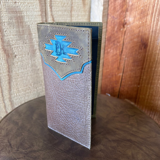 Red Dirt Hat Co. Teal Inlay Rodeo Wallet