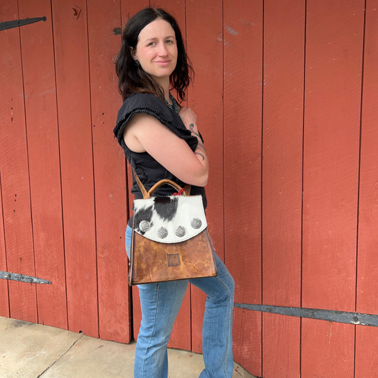 STS Ranch Vaquero Concho Cowhide Remi Convertible Backpack STS33891
