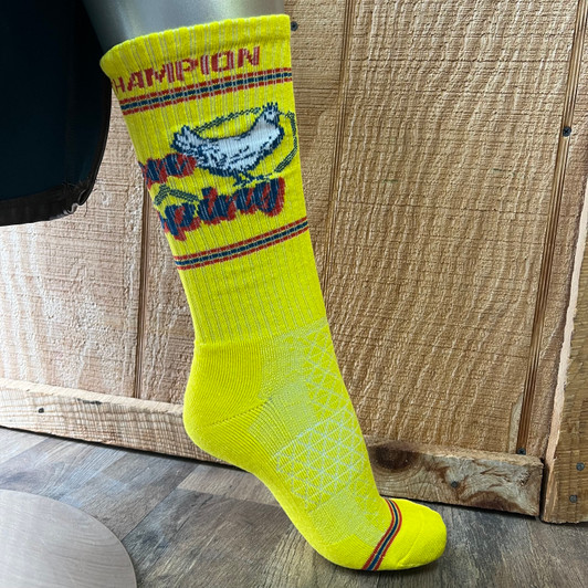Lucky Chuck Cactus Alley-Chicken Roping Yellow Performance Socks LC12-12160