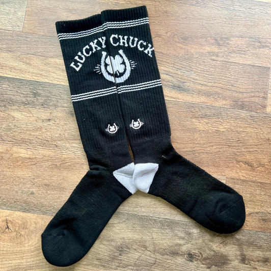 Lucky Chuck Retro Lucky Chuck Black/White Performance Socks LC12-12176