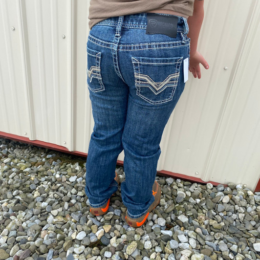 Rock & Roll Boy's Medium Vintage Embroidered Pocket Revolver Jeans BB1RD06702