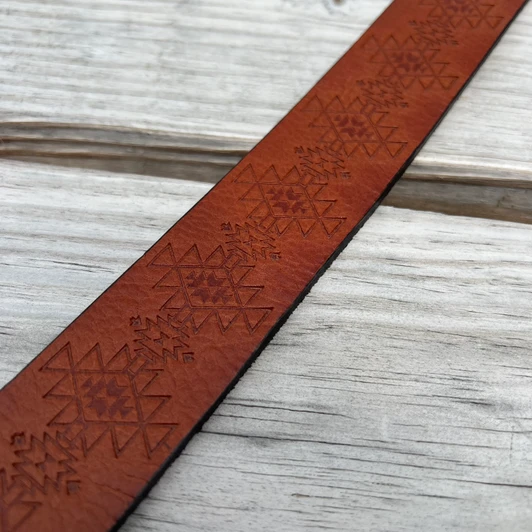 Hooey Classic Tan Leather belt with Monterey Embossed Pattern HMBLT044