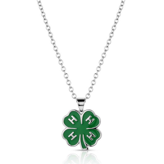 Montana Silversmiths Sparkling 4-H Clover Pendant Necklace NC5882