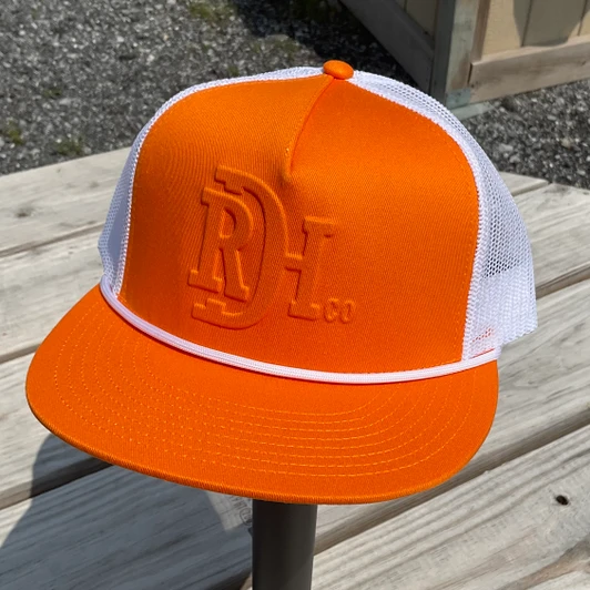 Red Dirt Hat Co Orange & White Brand Hat